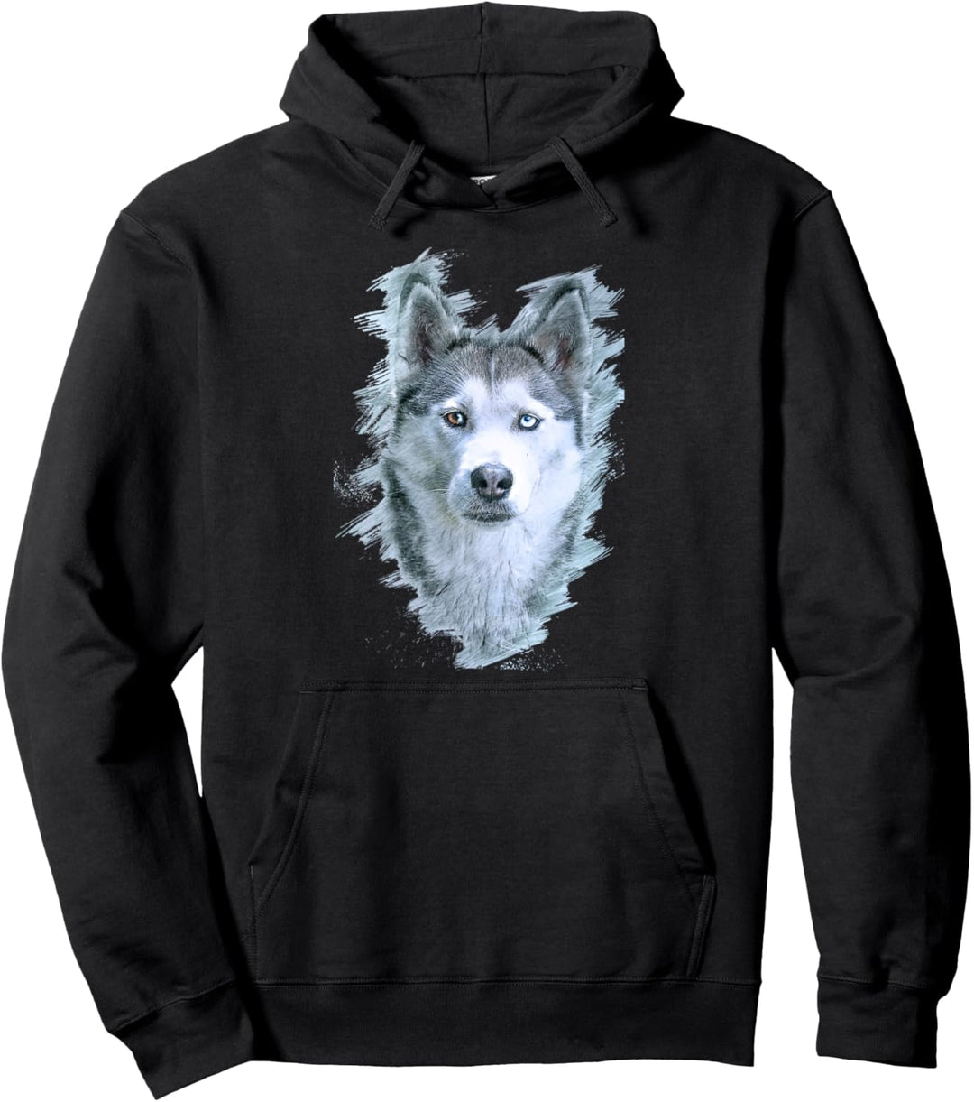 Sibirischer Husky Hund – Happy Husky Pullover Hoodie