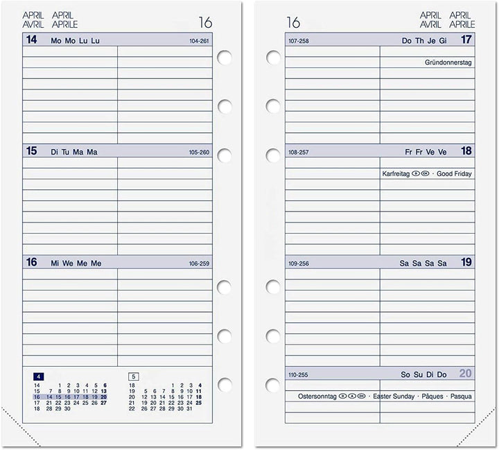 ALMADIH Leder A6 Organizer mit Reissverschluss Kalender 2024 Notizblock Premium Rindsleder Braun Del