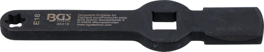 BGS 35318 | Schlag-Ringschlüssel | E-Profil (für Torx) | mit 2 Schlagflächen | SW E18 Schlüsselweite