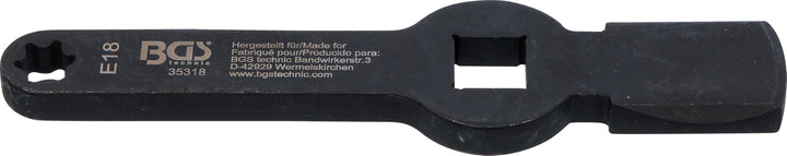 BGS 35318 | Schlag-Ringschlüssel | E-Profil (für Torx) | mit 2 Schlagflächen | SW E18 Schlüsselweite
