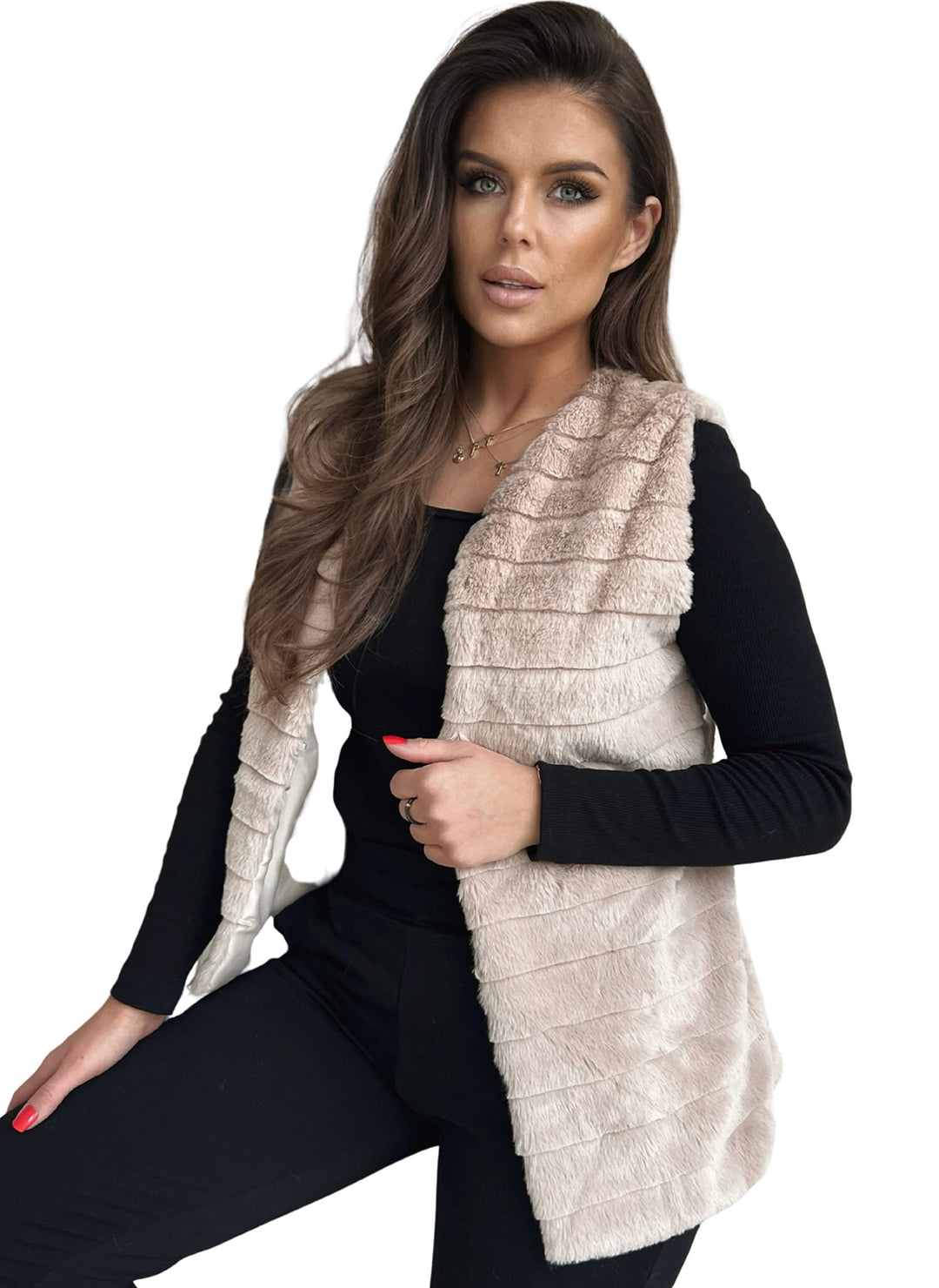 Weste für Damen, Weich und Flauschig, Kurze Fellweste, Perfekt für Kältere Tage, Stylische Damen Wes