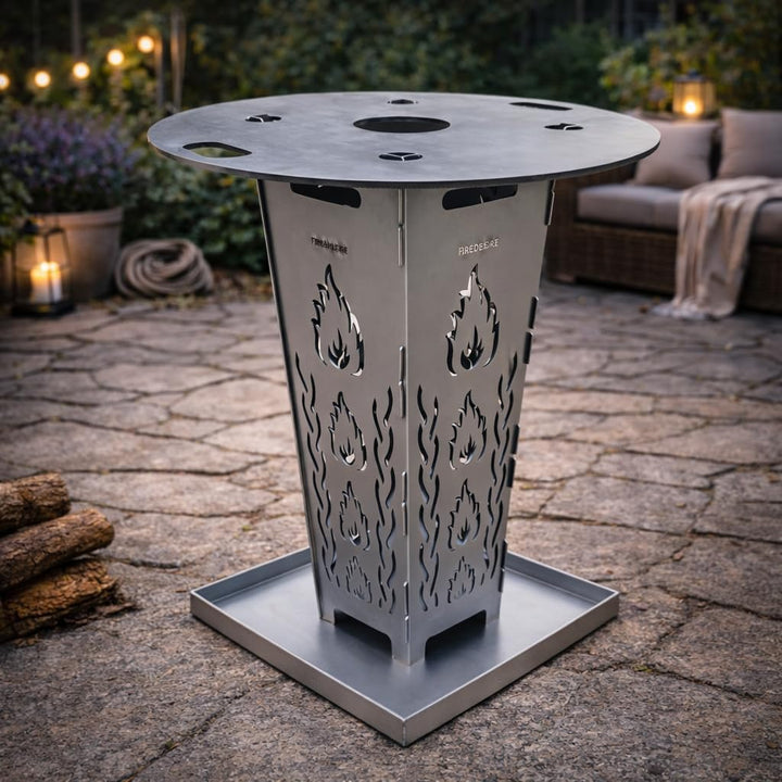 FireDesire Feuerkorb 80cm + Grillplatte + Ascheschale, Feuertonne, Feuerschale, Grilltonne, Ofen, Te