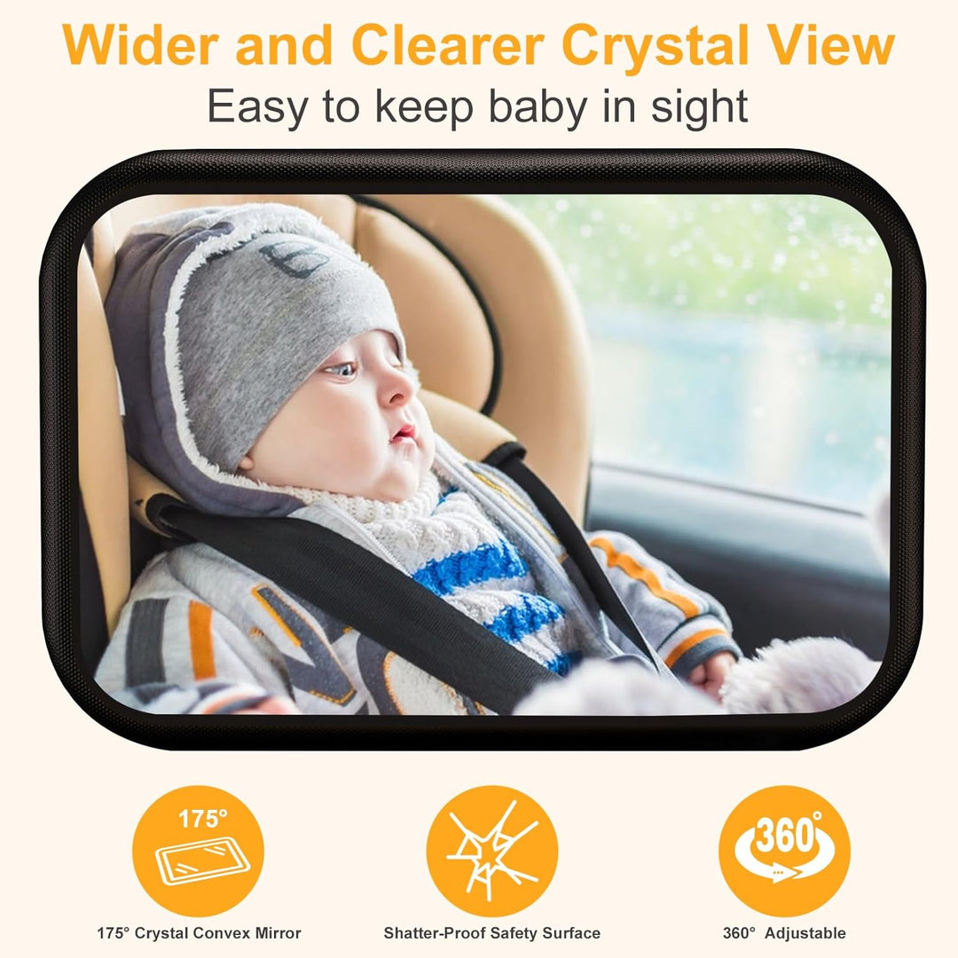 Spiegel Auto Baby Rückbank,360° Baby Autospiegel,rückspiegel für baby mit Haken Clip,baby spiegel Er