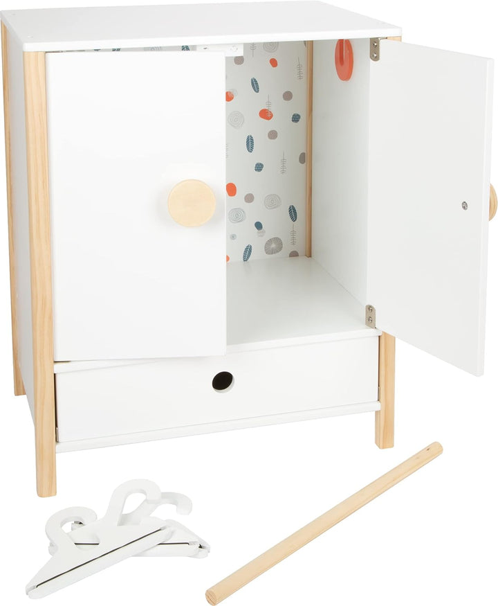 small foot Puppenschrank Little Button, mit leichtgängigen Flügeltüren, inkl. Kleiderbügeln, ab 3 Ja