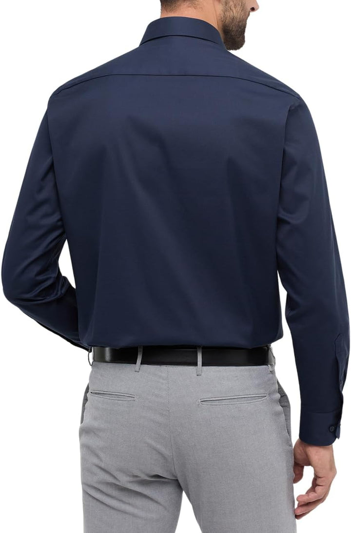 eterna Herren Cover Shirt Comfort FIT 47 Kragen / 67 Ärmel Navy, 47 Kragen / 67 Ärmel Navy
