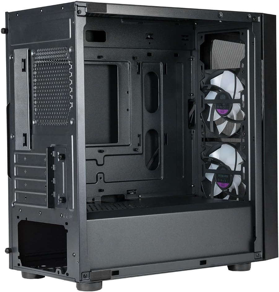 Cooler Master CMP 320 PC-Gehäuse – Mini-Tower-Gehäuse mit 2 x 120-mm-ARGB-Lüftern,Micro-ATX,Seitenwa