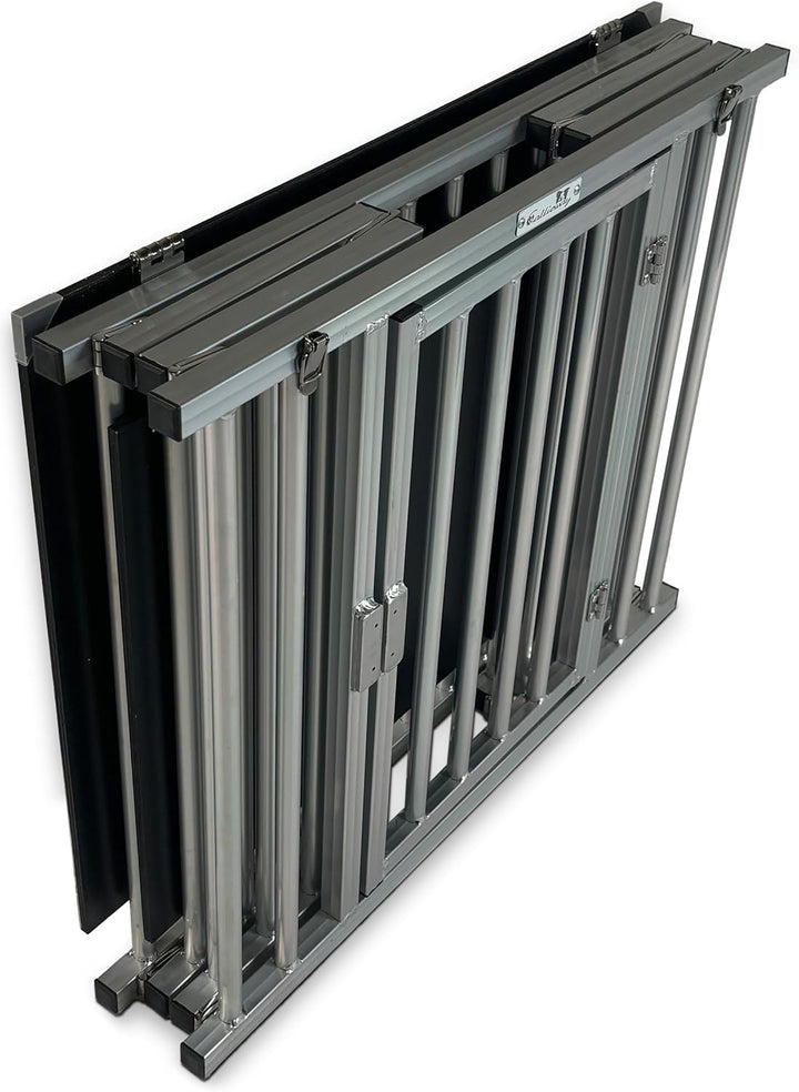 Callieway Faltbare/Klappbare ALU DOGBOX/Hundebox/Transportkäfig klappbar (XLarge), XLarge