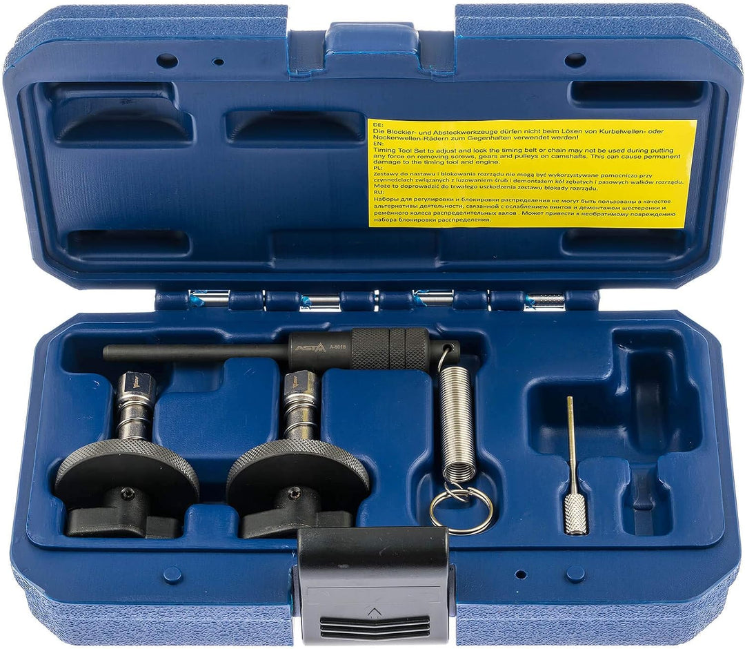 Asta A-8018 Motor Einstellwerkzeug geeignet für Opel 1.3 CDTi Nockenwellen- und Kurbelwelle Arretier