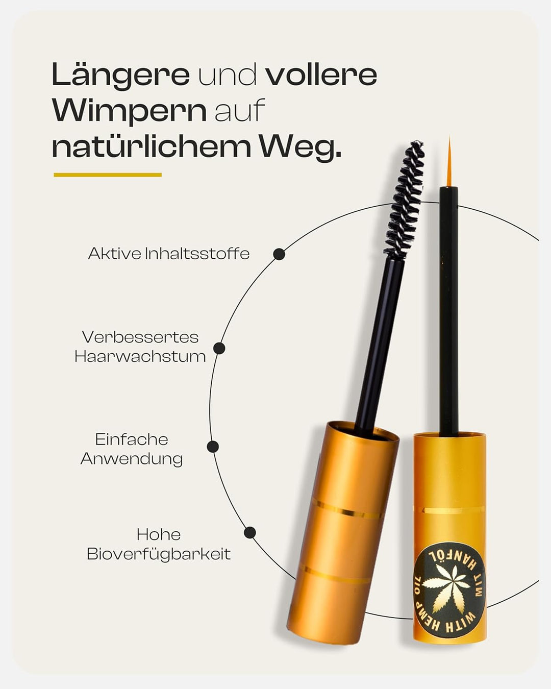 Nutralash – Vorteils-Set Mascara und Wimpernserum I Tiefschwarze Wimperntusche für Maximales Volumen