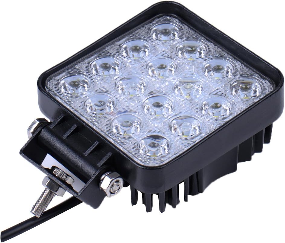 Aoklea 4X 48W 16 LEDs IP67 Flutlicht LED Arbeitsscheinwerfer Aussenstrahler Offroad Lampe Zusatzsche