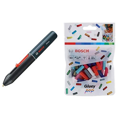 Bosch Akku Heissklebestift + Pop Klebesticks Set Smoky Grey | +70 Sticks Pop, Set Smoky Grey | +70 S