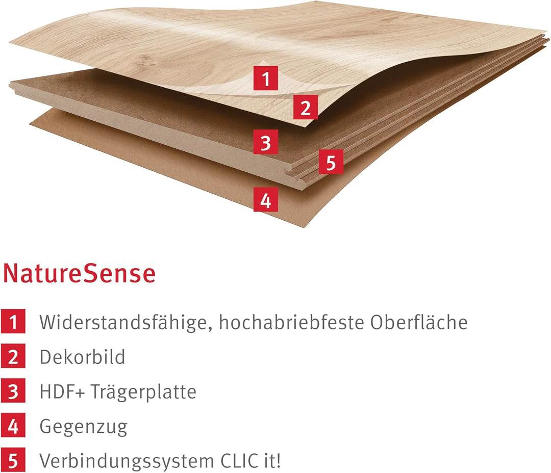 EGGER NatureSense Laminat EL2974 Matera Eiche hell 1292x193x8mm (1,995m²) 1,995m² | Boden, 1,995m&#x