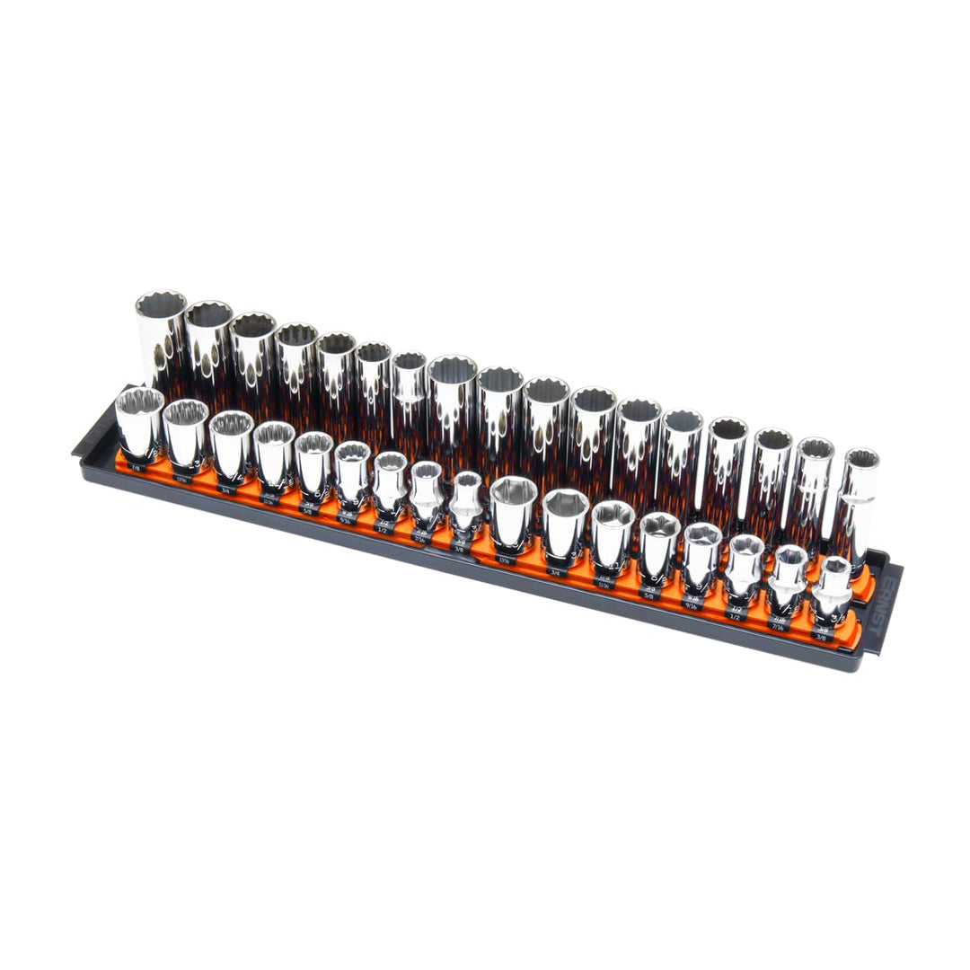 Ernst Manufacturing Twist-Lock Socket Boss Premium 2-Schienen, 1/2-Zoll-Antrieb, Steckschlüssel-Orga