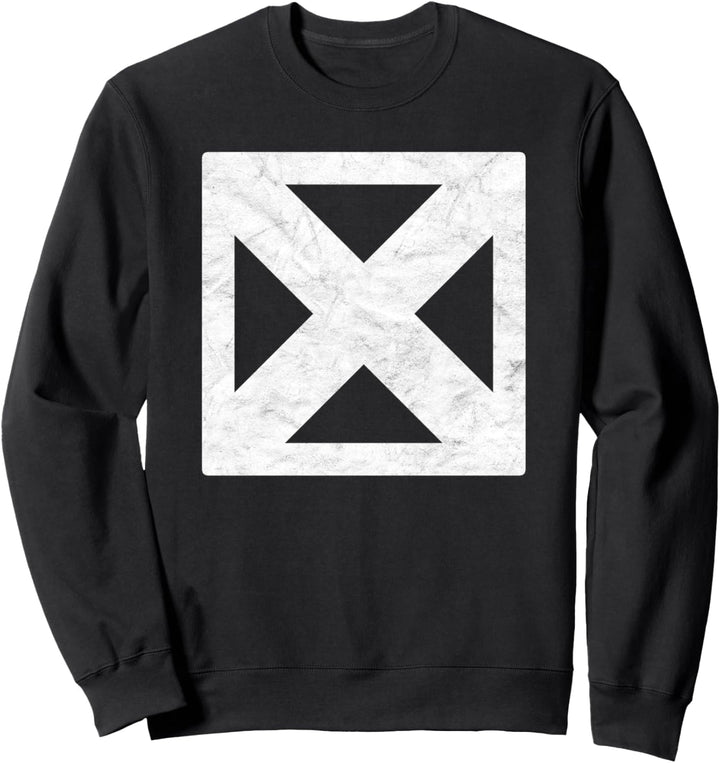 Retro Bowling Strike Symbol Minimalist Funny Hipster Graphic Sweatshirt