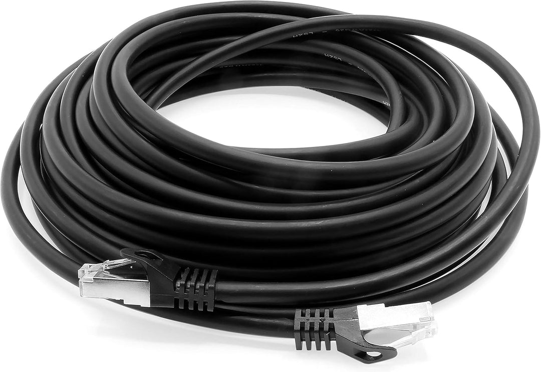 1aTTack.de 5,0m - schwarz - 5 Stück CAT.7 Netzwerkkabel Patchkabel SFTP PIMF LSZH Gigabit Lan Kabel
