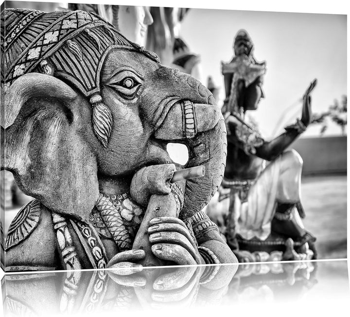 Pixxprint Elefantengottheit in Thailand als Leinwandbild/Grösse: 100x70 cm/Wandbild/Kunstdruck/ferti