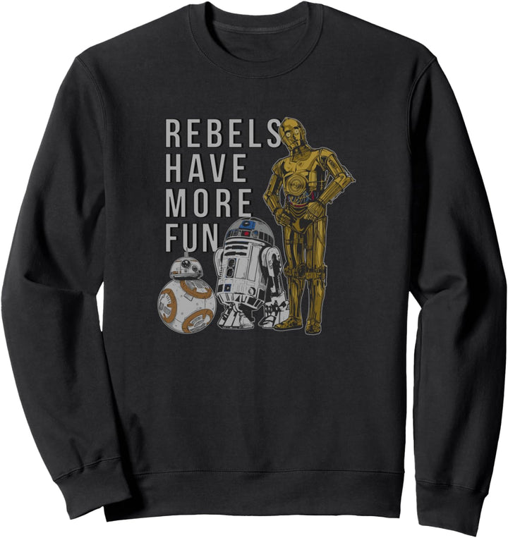 Star Wars Last Jedi Droids Have More Fun Sweatshirt