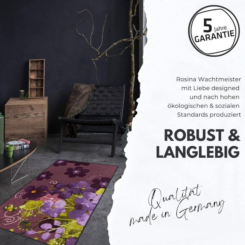 Rosina Wachtmeister Ciclamini 050x075 cm Eingangs-Matte bunt Blumen Fussabtreter Sauberlaufmatte was