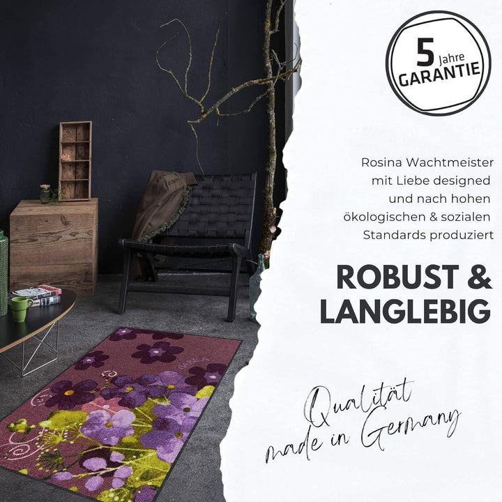 Rosina Wachtmeister Famiglia Con Fiore halbrund Fussmatte 60 x 85 cm Fussabtreter Haus-Türmatte Schm