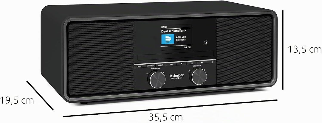 TechniSat DIGITRADIO 330 - DAB+ UKW Stereo Radio mit CD-Player (Bluetooth 5.3, USB MP3-Wiedergabe un
