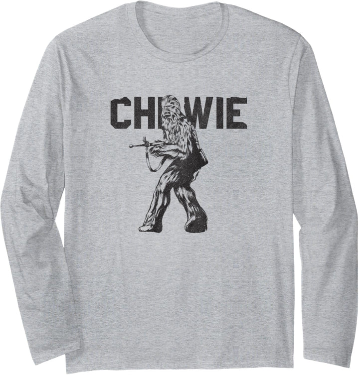 Star Wars Last Jedi Chewie Distressed Langarmshirt