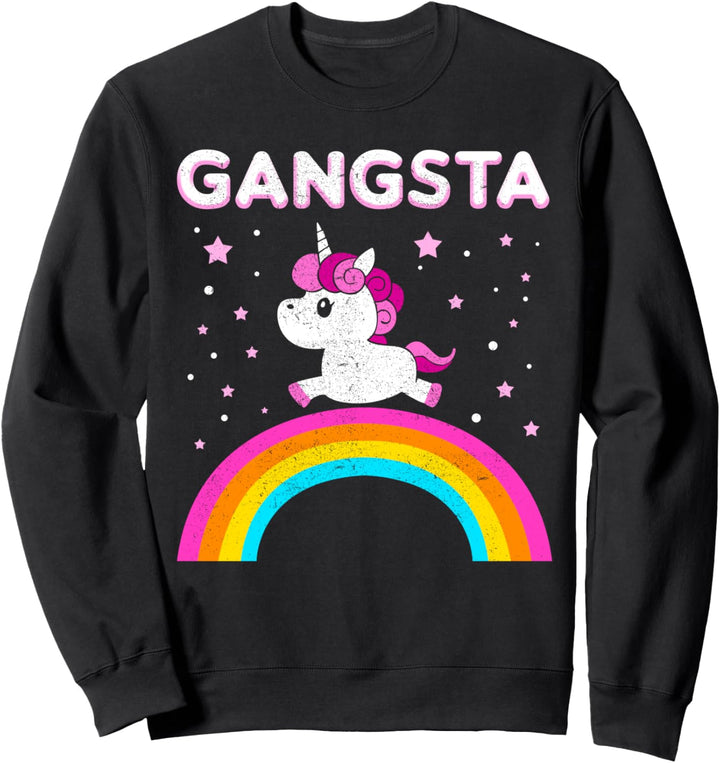 Einhorn – niedliches Einhorn-Design – Gansta Sweatshirt