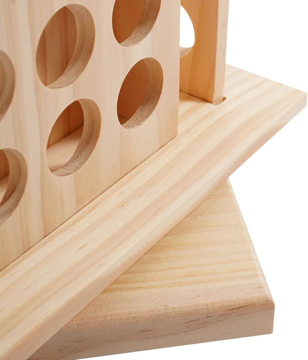 Drehbarer Ätherisches Öl Display Ständer, Aufbewahrungsbox aus Holz mit 125 Löcher 4 Seiten, Nagella