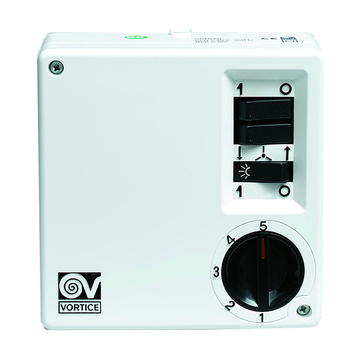 Vortice SCRR5L Weiss - Ventilatorgeschwindigkeitsregler (Weiss, Knöpfe, Drehregler, 220-240, 100 W,