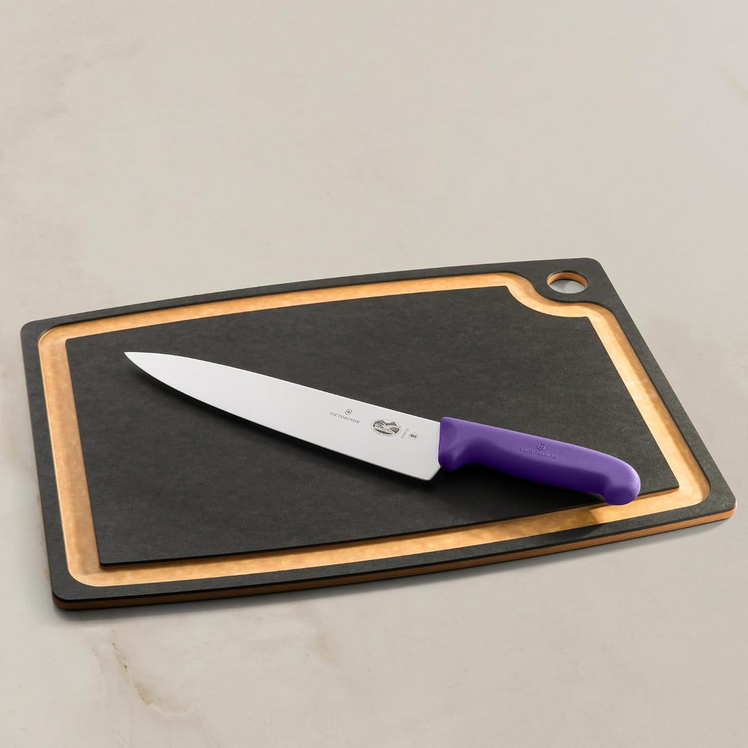 Victorinox Fibrox Kochmesser, Breites Universalmesser für Fleisch, Fisch, Gemüse und Kräuter, 25 cm,