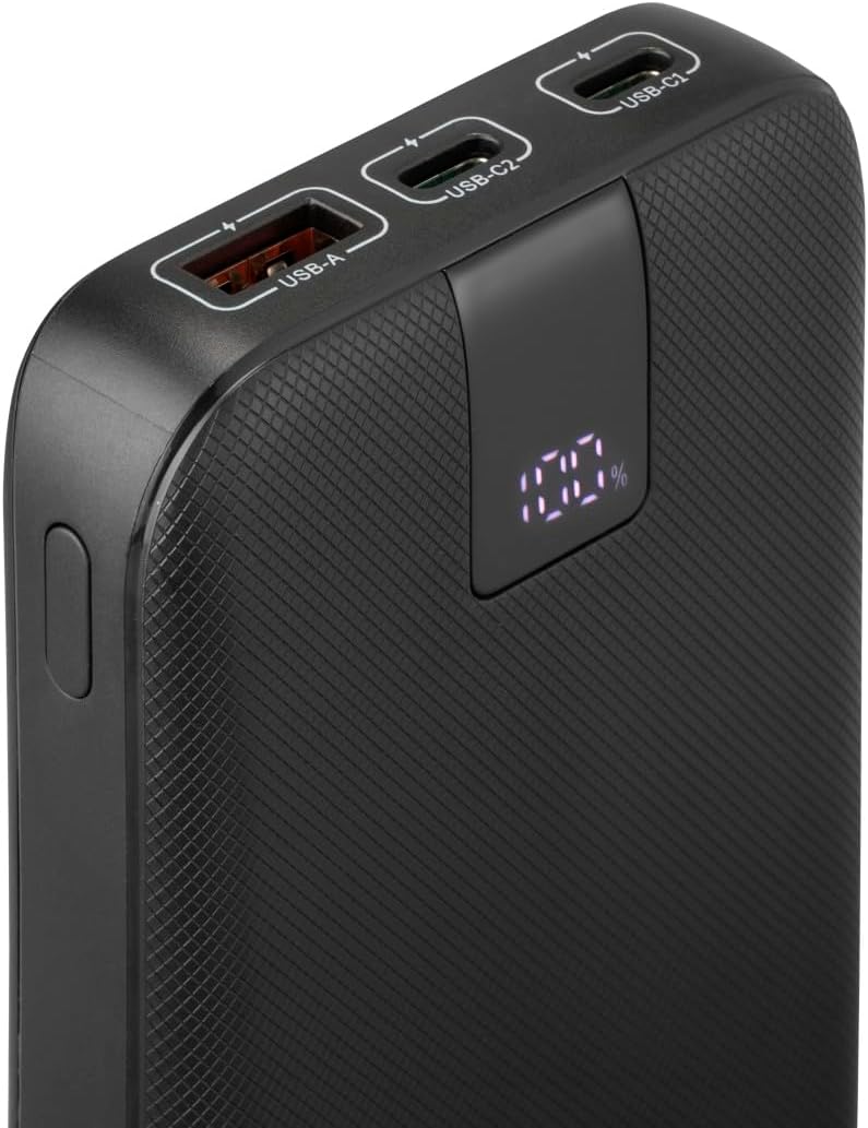 Hama Powerbank PD 10 10000mAh (externer Akku mit 2X USB C + 1x USB A, Power Pack Zertifiziert, Schne