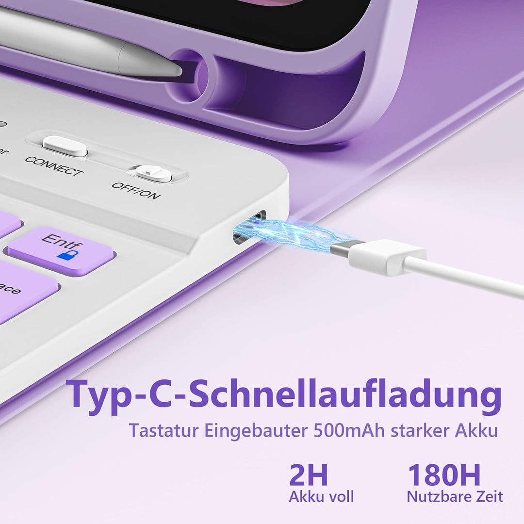 Tastatur Hülle für iPad Air 11"(M2&amp;M3) 2024/2025/iPad Air 5 Gen 2022/iPad Air 4 Gen 2020 10.9&