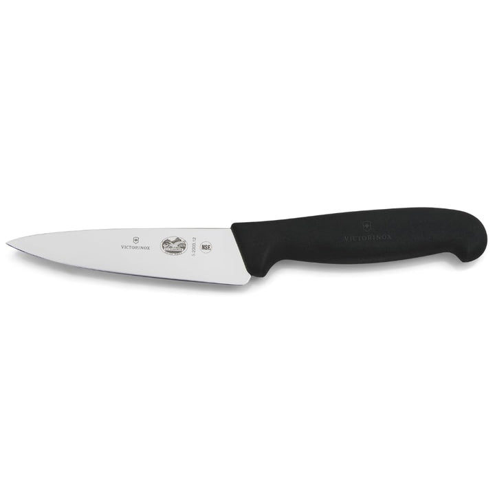 Victorinox Fibrox Kochmesser, Kleines Universalmesser für Obst und Gemüse, 12 cm, Gerade Klinge, Sch