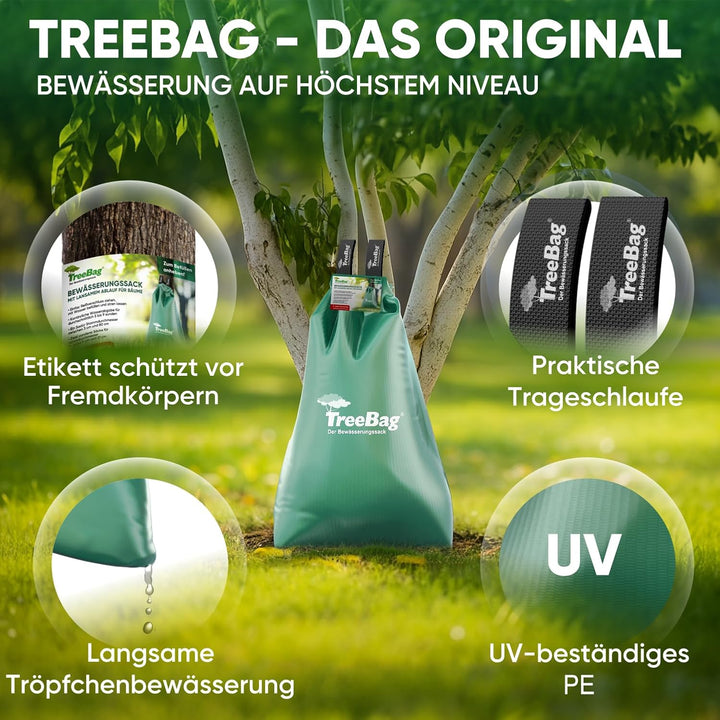 Wassersack für Bäume 10 x 75L – UV-stabiler Baumbewässerungssack aus PE – Effektiver Bewässerungssac