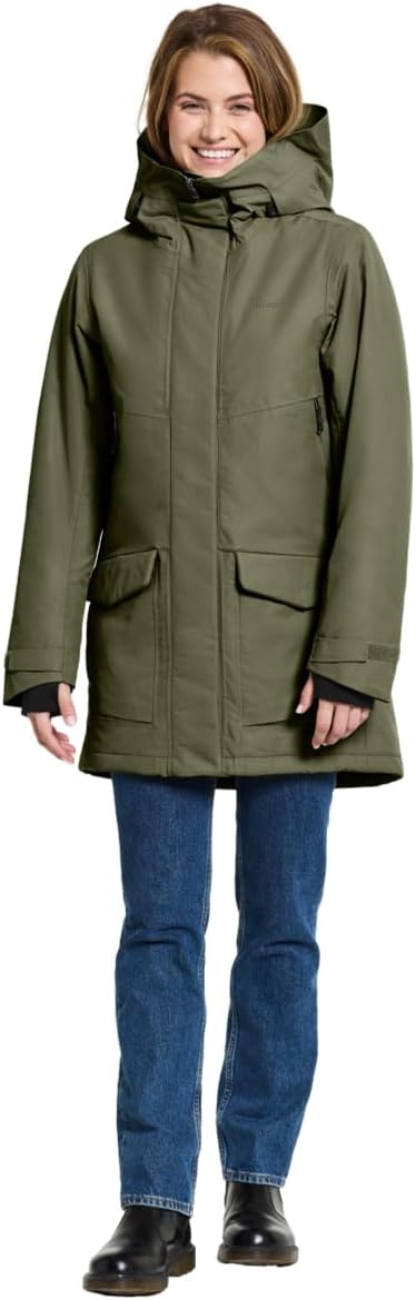 Didriksons Frida Damen Parka 7 32 Deep Green, 32 Deep Green