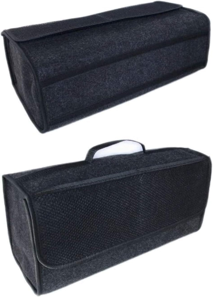 MR-Style Aufkleber + grosse Filz Kofferraum Tasche Werkzeugtasche schwarz mit Klett 48 x 15,5 x 25,5