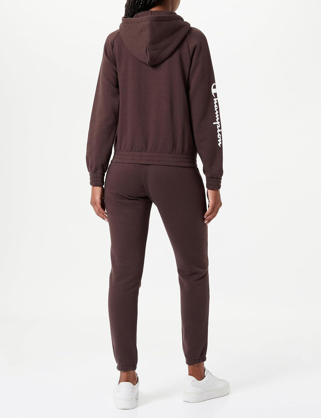 Champion Damen Legacy Sweatsuits Heritage W-Light Powerblend Fleece Boxy Hooded Sportanzug L braun,