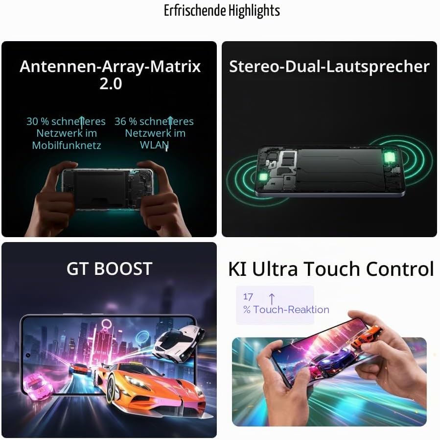 realme 14T 5G Smartphone 8+256GB, Dimensity 6300 5G Chipsatz, 6000mAh Titan Battery, 45W Fast Charge