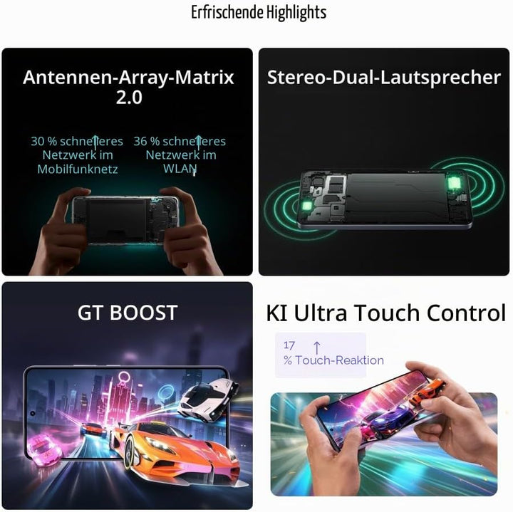 realme 14T 5G Smartphone 8+256GB, Dimensity 6300 5G Chipsatz, 6000mAh Titan Battery, 45W Fast Charge
