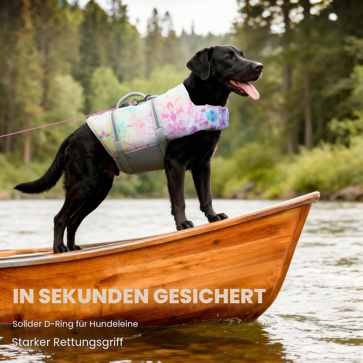 VIVAGLORY Rip Stop Schwimmweste Hund, Hundeschwimmweste, Schwimmhilfe & Auftrieb, Rettungsweste Hund