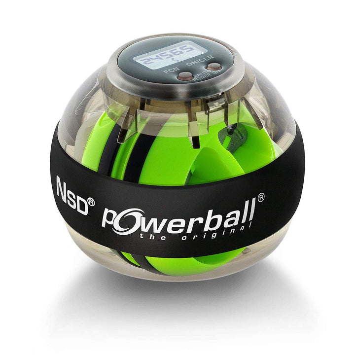 Powerball Autostart Max, gyroskopischer Handtrainer inkl. Aufziehmechanik und Drehzahlmesser, transp