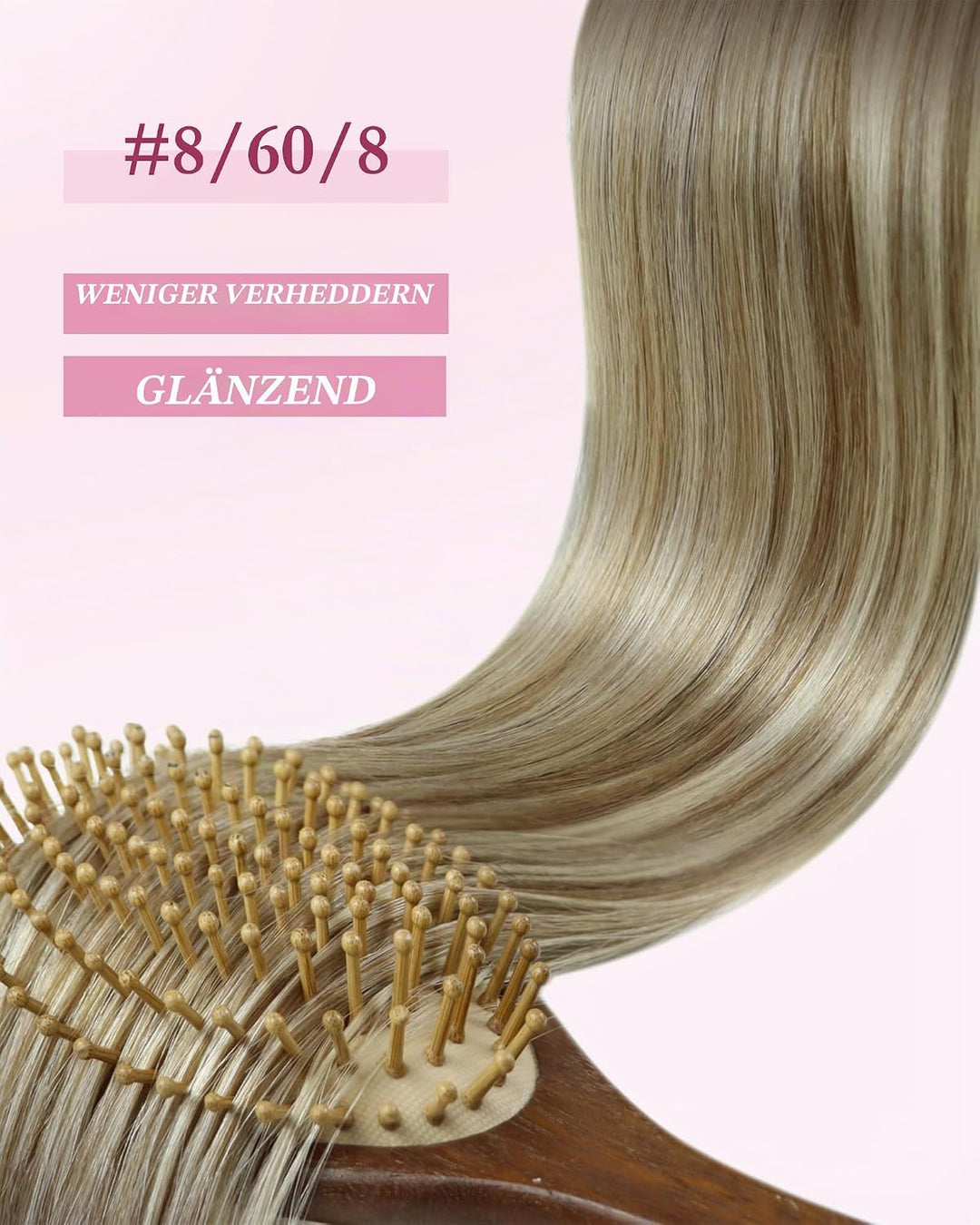 YoungSee Microring Extensions Ombre 60 cm Microring Extensions Echthaar 1g Ombre Micro Loop Extensio
