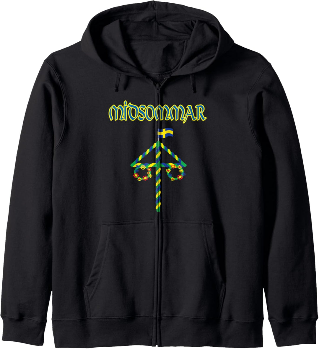 MidSommar Schwedisch Schweden Mittsommer Maibaum Kapuzenjacke
