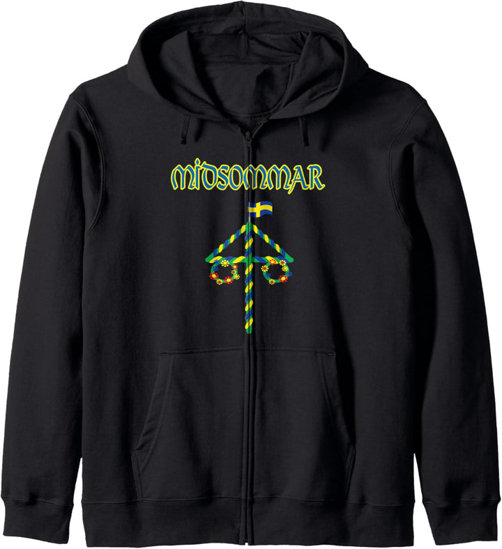 MidSommar Schwedisch Schweden Mittsommer Maibaum Kapuzenjacke