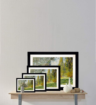 Bild mit Rahmen - Claude Monet Parc Monceau 30x20 cm ca. A4 - Gerahmter Kunstdruck inkl. Galerie Pas