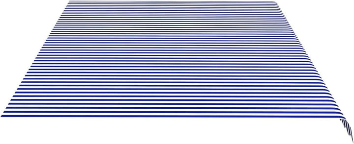 Goliraya Markisenbespannung Sonnenschutz Markisenstoff Markisentuch Markise Blau und Weiss 6x3,5 m O