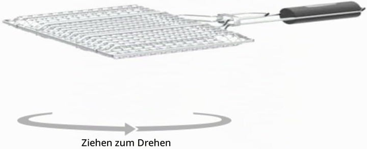 Amig – Grillrost für Barbecue – Doppelter Grillrost mit Sicherheitsverschluss und rutschfestem Griff