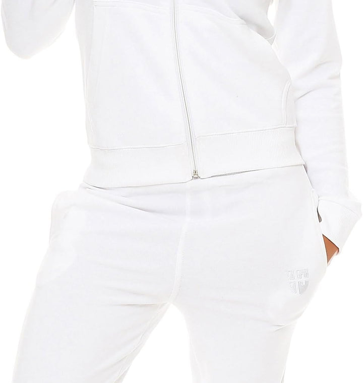 Damen Jogginganzug - Stilvoller Sportanzug & Trainingsanzug L weiss (white), L weiss (white)