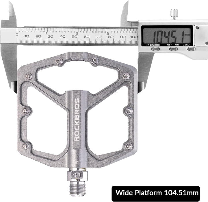 ROCKBROS Fahrradpedale Rennrad Pedale Aluminium Platform Pedale Ultraleicht Antirutsch Fahrrad Pedal