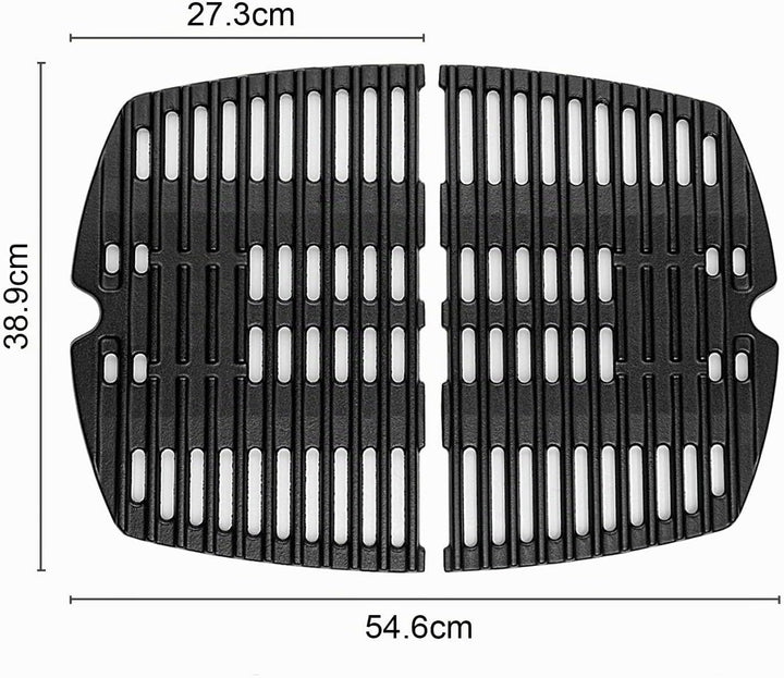 7645 Grillrost Gusseisen für Weber Q200, Q220, Q2000, Q2200 Series, 27,3 x 38,9 cm Grillroste ersatz