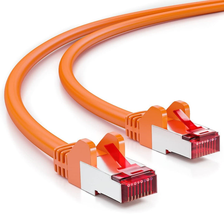 deleyCON 50m CAT6 Patchkabel S/FTP PIMF Schirmung CAT-6 RJ45 LAN DSL Netzwerkkabel Ethernetkabel Swi